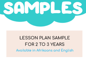 Lesson Plan Sample: 2 to 3 Years