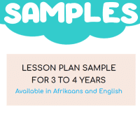 Lesson Plan Sample: 3 to 4 Years